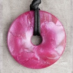 Teething Bling Pendant - Rasberry Shimmer